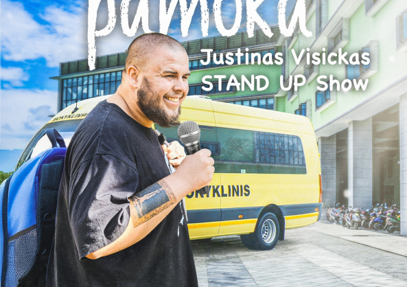 JUSTINO VISICKO STAND UP SHOW „PASKUTINĖ PAMOKA“ (N-18)